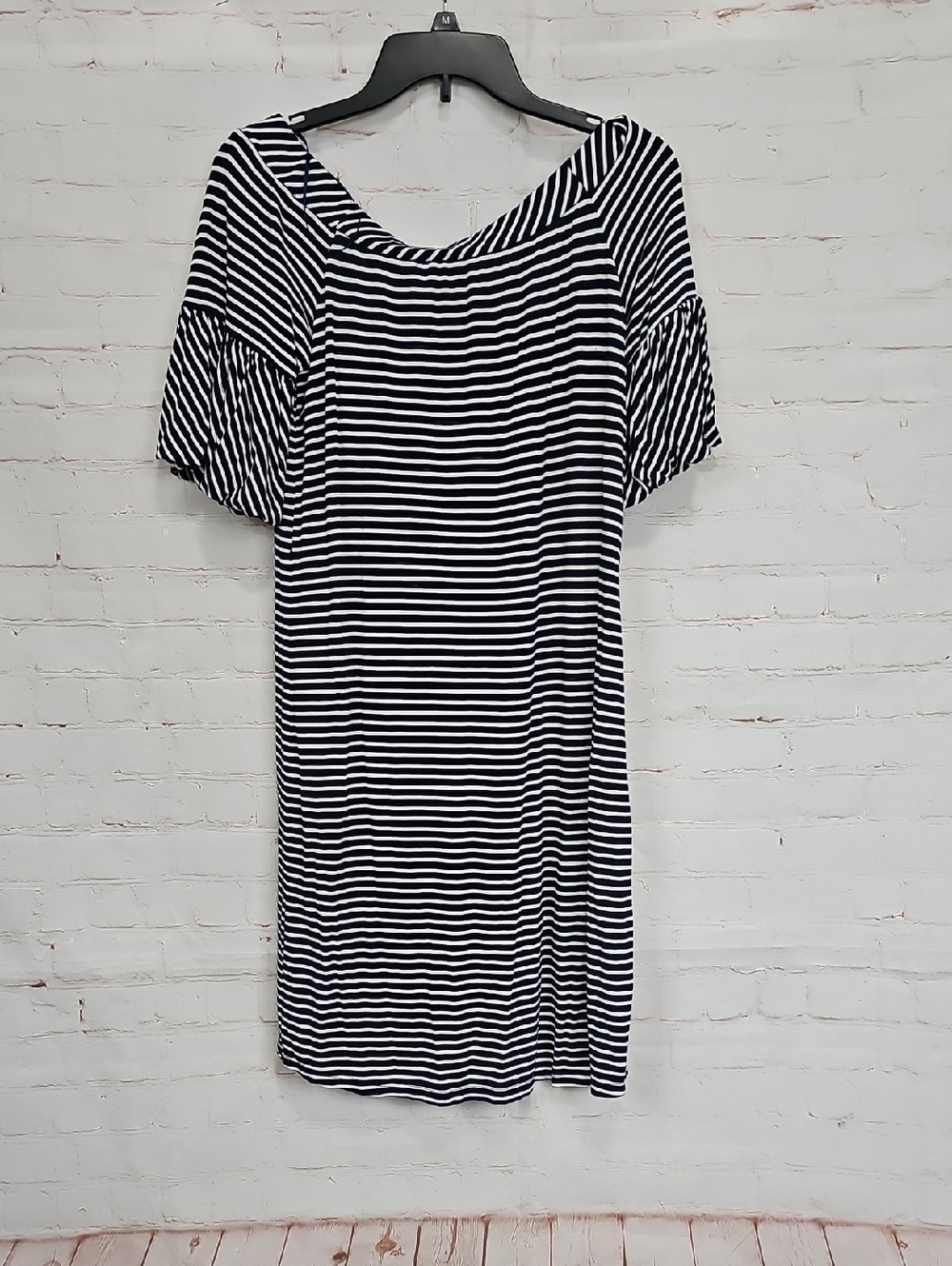 Spenser Jeremy Black and White Striped Midi Dress